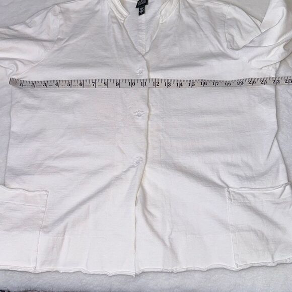 Eileen Fisher Patch Pocket Jersey Cardigan Womens Size Medium - Picture 4 of 14